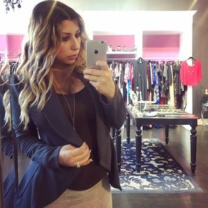 Grey Cardigan Blazer